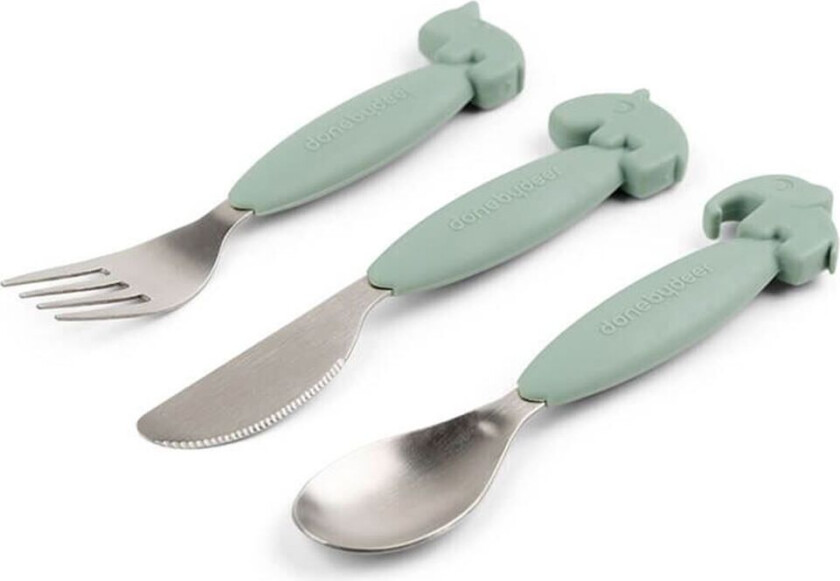 YummyPlus Easy Grip Cutlery Set Green