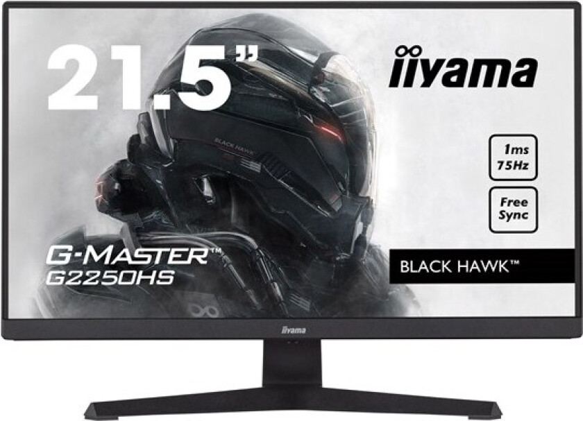 22" iiyama G-MASTER Black Hawk G2250HS-B1 - LED monitor - Full HD (1080p) - 22" - 1 ms - Skjerm