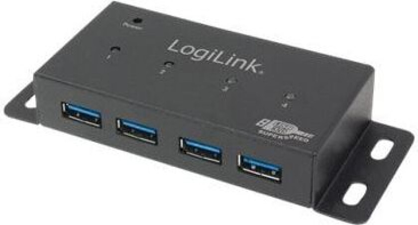 Logilink Usb 3.0 Hub 4-port, Metal, Incl. Power Supply Usb Hub