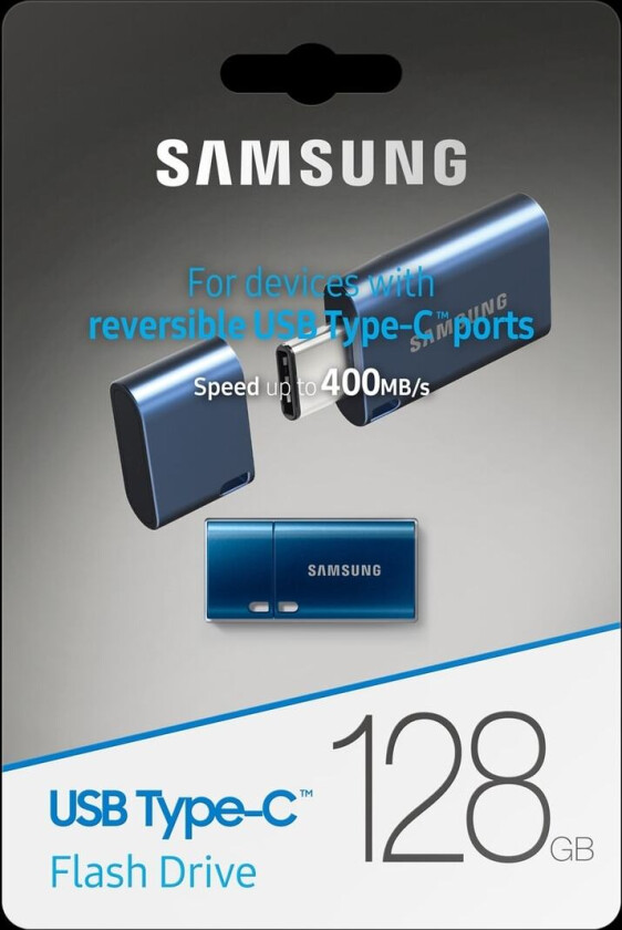 Usb Type-C Flash Drive 128gb - Minnepenn - Blå