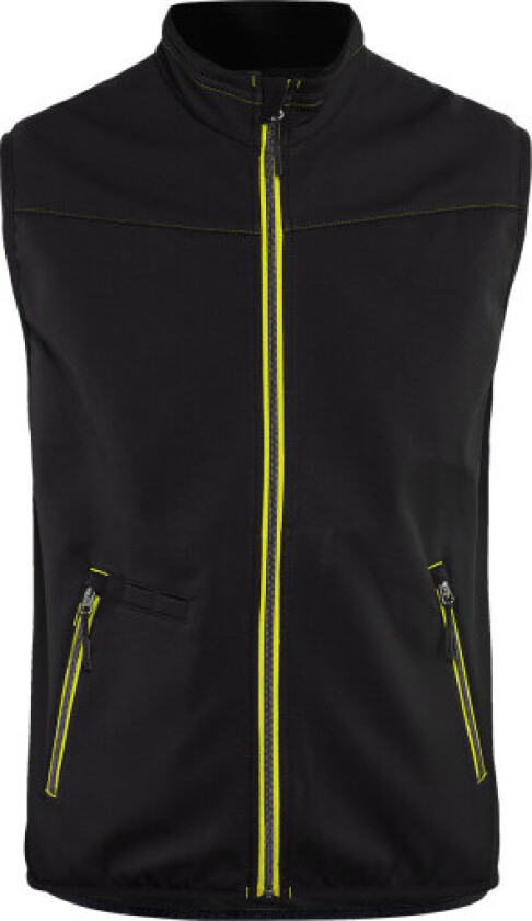 Softshellvest svart/høy vis g