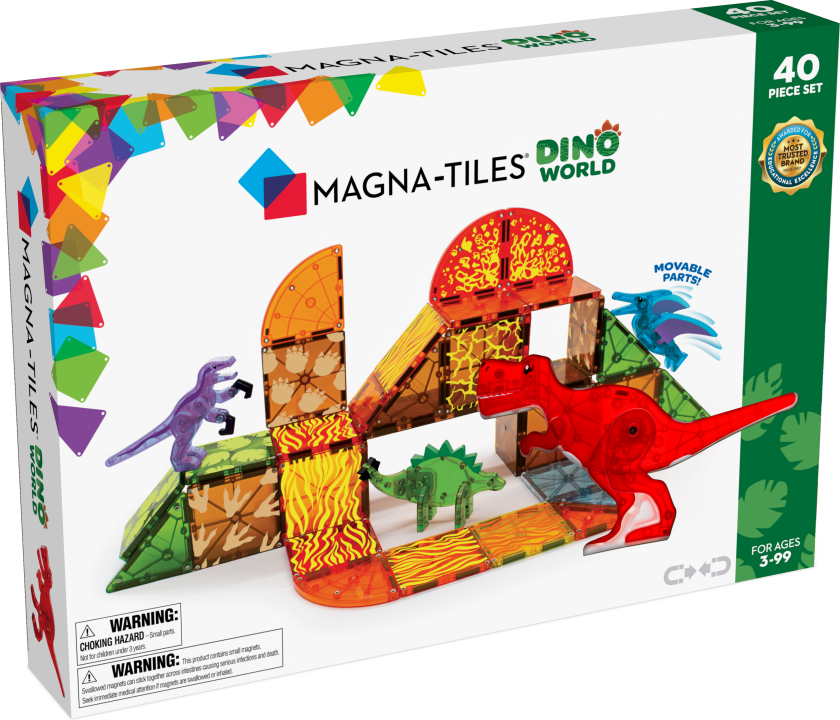 Magna Tiles Dino World 40 Deler Magna Tiles Collection Sett 176071