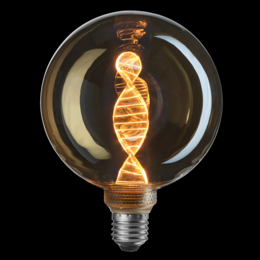 10 stk DNA gullkule Ø125 mm E27 3 trinn dim 3,6W 1800K