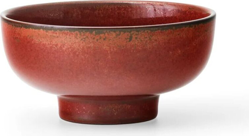 New Norm skål på fot Ø 12 cm Rødglasert