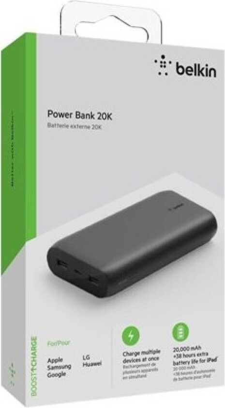 BOOST CHARGE Nødlader - Svart - 20000 mAh