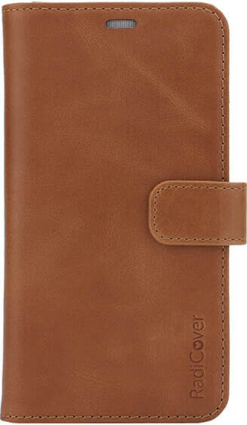 - Radiationprotected Mobilewallet Leather iPhone 12 Mini Exclusive 2in1 Magnetcover - Brown