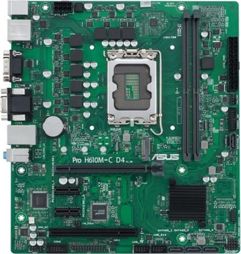 PRO H610M-C D4-CSM Hovedkort - Intel H610 - Intel LGA1700 socket - DDR4 RAM - Micro-ATX
