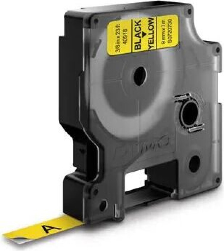 Dymo Tape D1 9mm Svart/gul