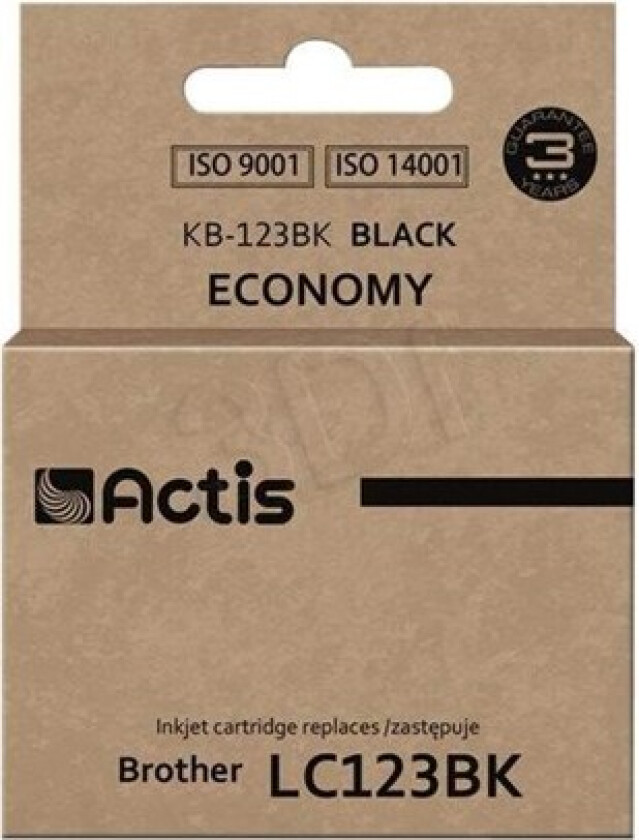KB-123BK - ink cartridge (alternative for: Brother LC-123BK) - Blekkpatron