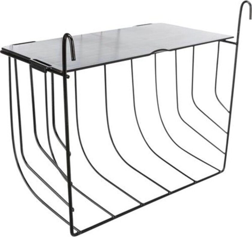 Hanging Hay Manger 25x18x12 cm black