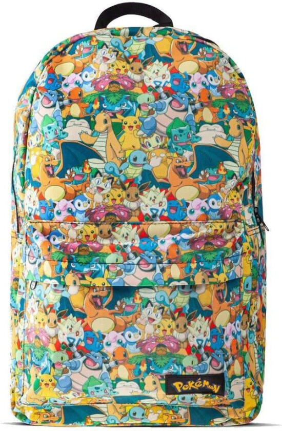 Pokemon Characters Ryggsekk Skolesekk 45x35x15cm