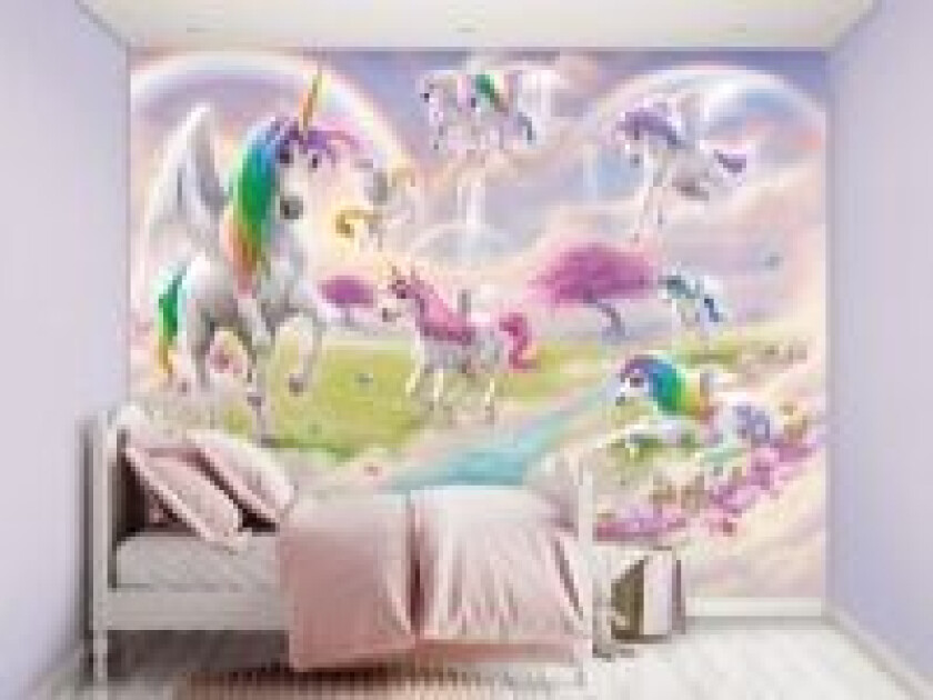 Bilde av Magic Unicorn Bakgrunn  3d Barns Tapet 4624