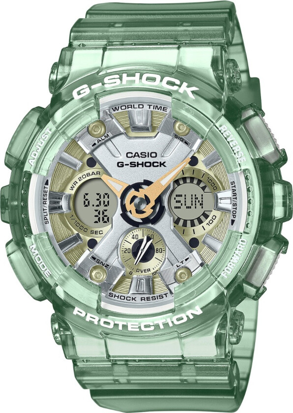 G-Shock GMA-S120GS-3AER - Anadigi - Grønn - Herreklokker - Resin - Mineral