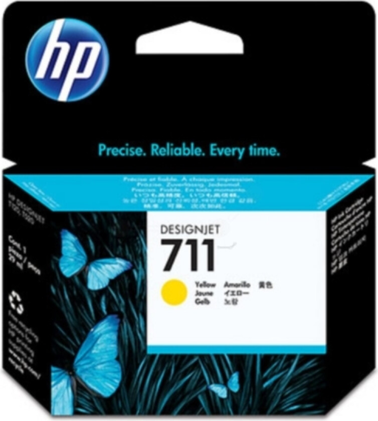 Hp Blekk Gul 711, 29ml - Dj T120