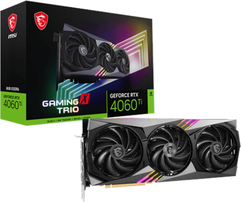 GeForce RTX 4060 Ti GAMING X TRIO - 8GB GDDR6 RAM - Grafikkort