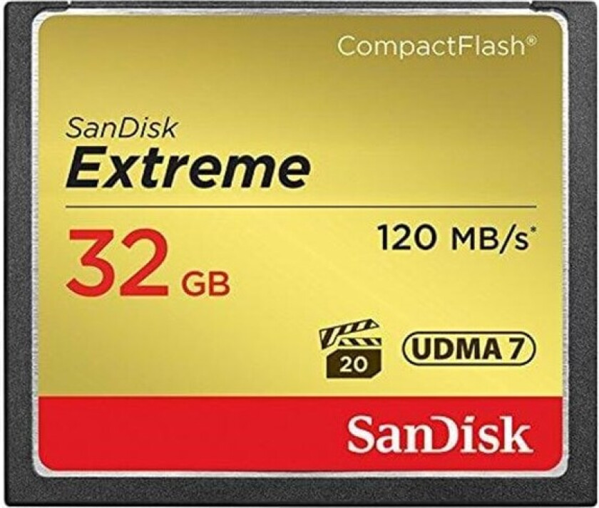 Bilde av Sandisk Extreme 32gb Compactflash Kort