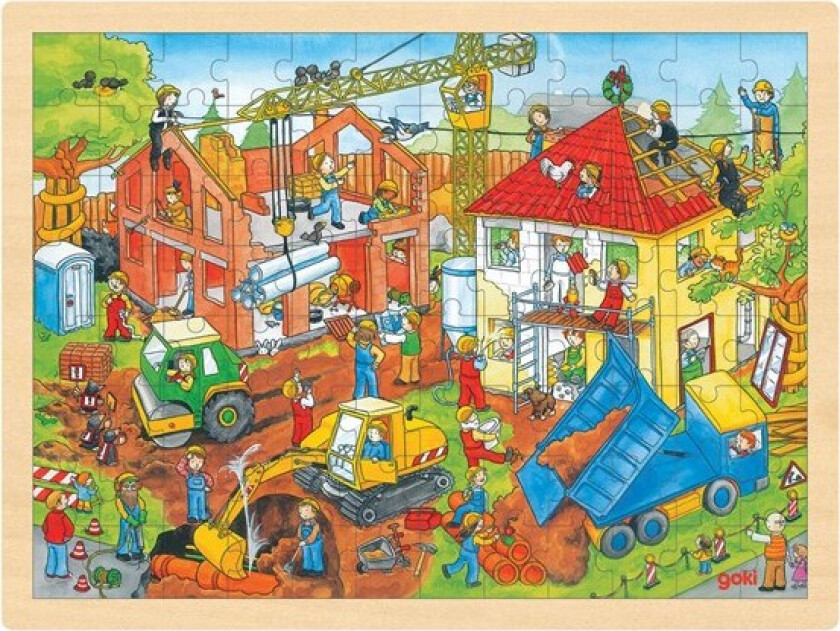 Wooden Jigsaw Puzzle - Construction Site 96p Tre