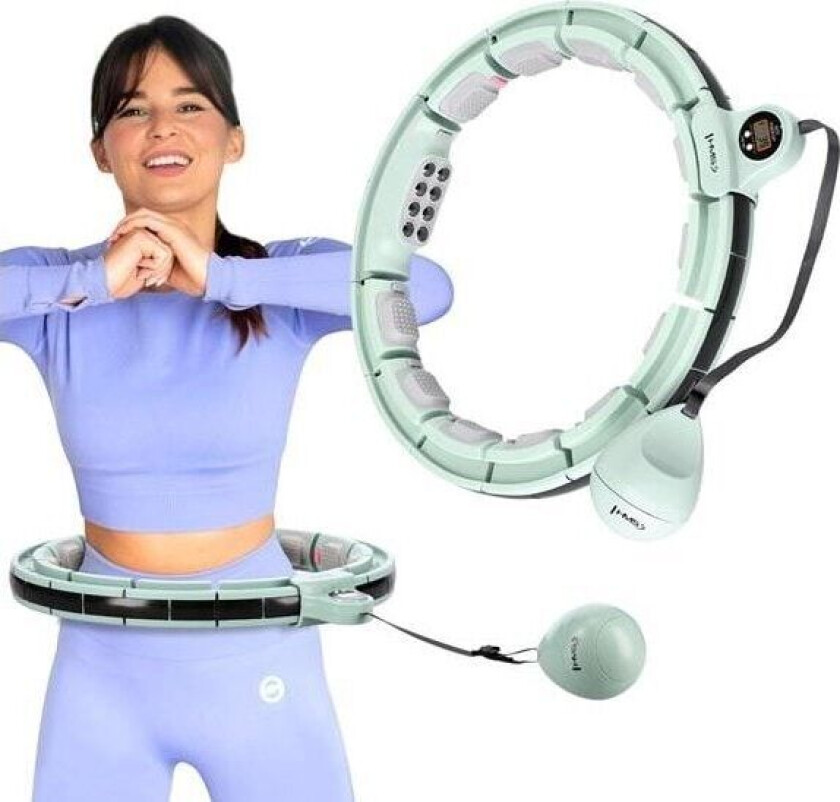 HHM13 HULA HOP GRØNN MED MAGNETER OG VEKT + TELLER
