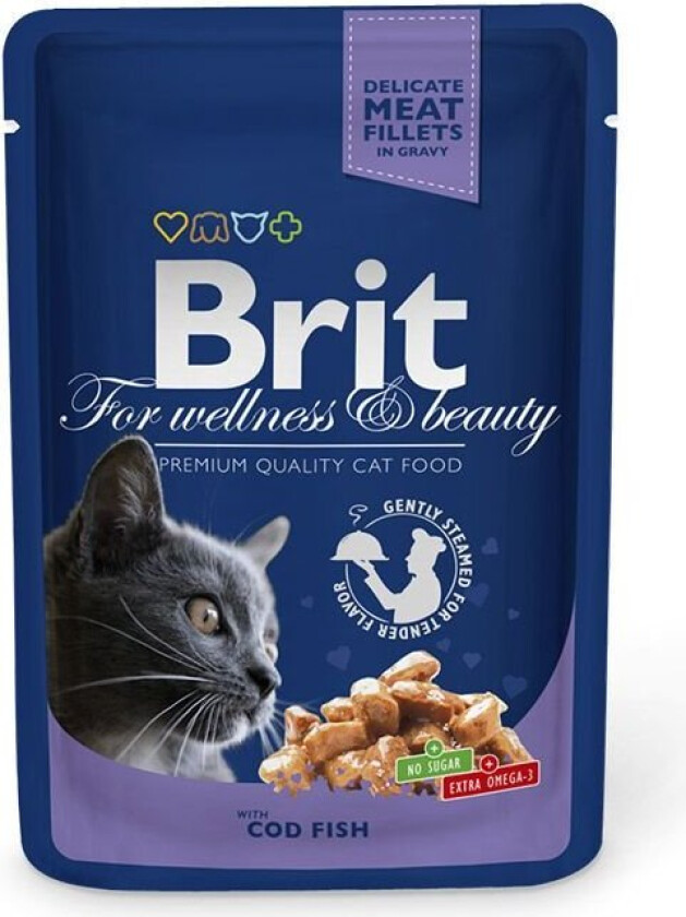 Brit Premium Porsjonsposer Med Torsk for Katter