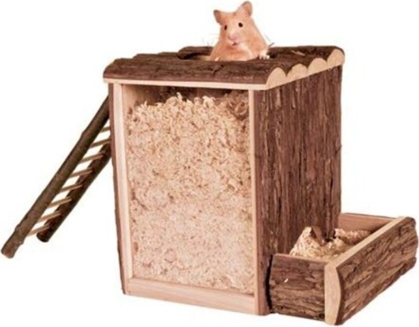 Burrow tower hamsters bark wood 25 × 24 × 20 cm