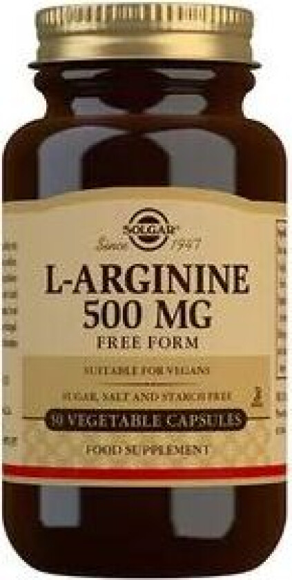 L-Arginin - 500 mg - 50 Kapslar