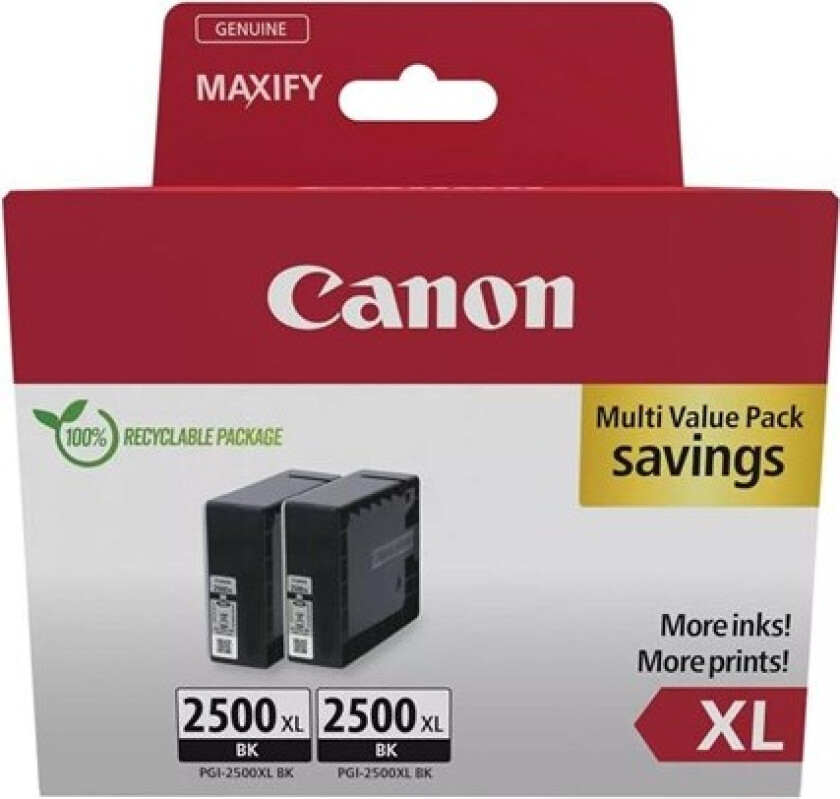 Multipack 2x Blekkpatron svart 70,9 ml