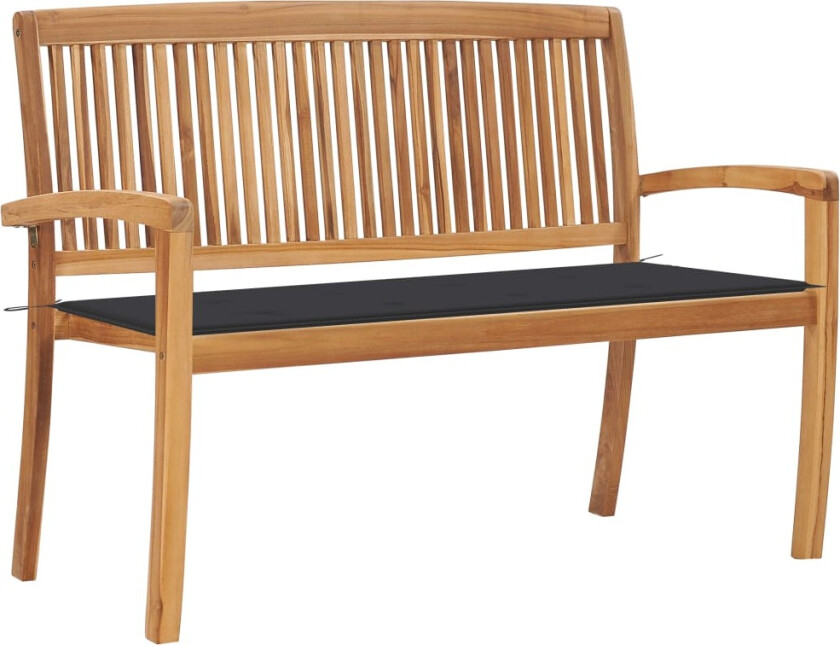 Stablebenk med pute 128,5 cm heltre teak