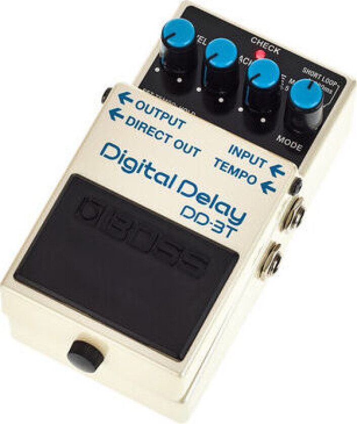 Boss DD-3T Digital Delaypedal med Tap Tempo-fotbryter