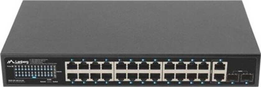 Nettverkswitch 24-Portar, 1gb Poe+/2x Gb 2x Sfp Rack” Gigabit Ether