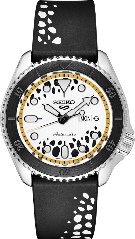 Seiko 5 Sports One Piece Law Limited Edition SRPH63K1 -  Automatisk - Sort - Herreklokker - Silikon - Mineral