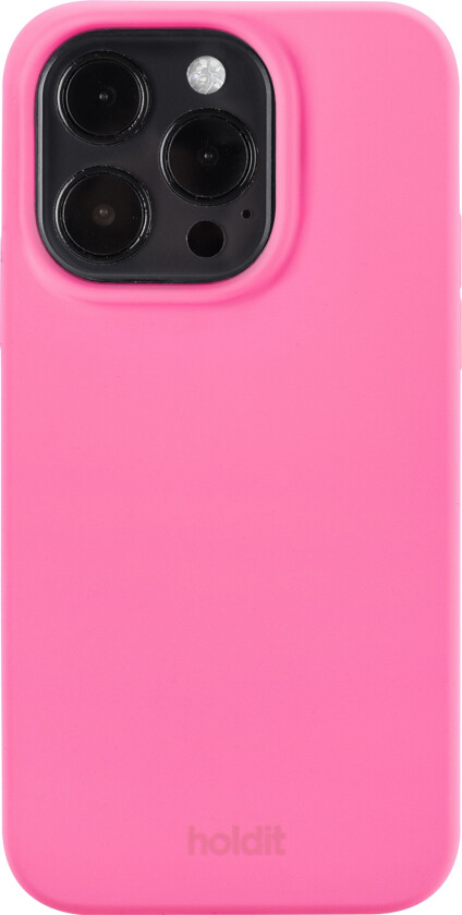 Holdit iPhone 14 Pro Max Soft Touch Silikon Deksel - Bright Pink