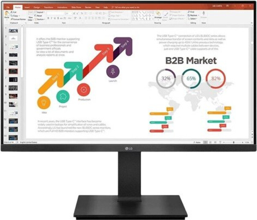 24" LG 24BP45SP-B - LED monitor - Full HD (1080p) - 24" - 5 ms - Skjerm