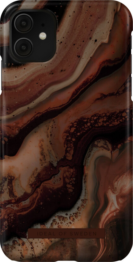 iPhone 11 iDeal Of Sweden Fashion Deksel - Dark Amber Marble
