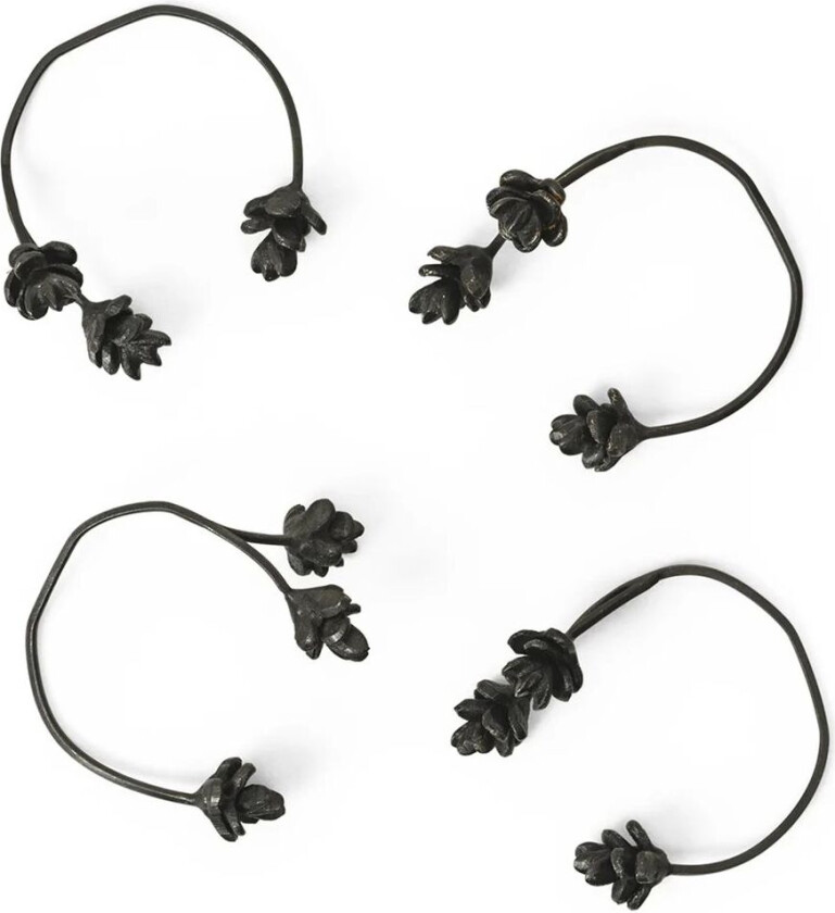 Bilde av Forest serviettring 4-pakning Black brass