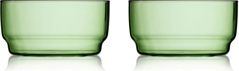 Lyngby glas Torino skål 12 cm 2 stk grønn