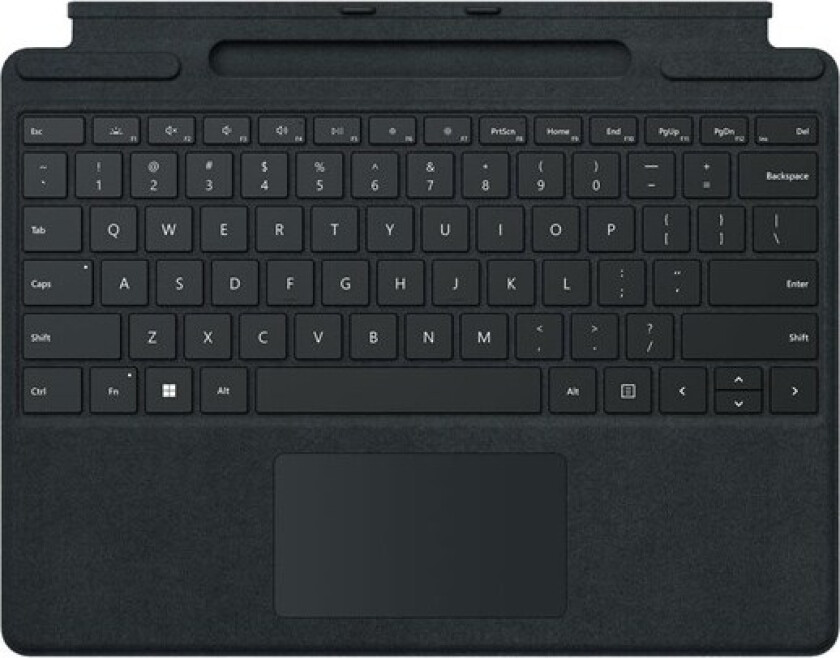 Surface Pro Signature Keyboard - keyboard - with touchpad accelerometer Surface Slim Pen 2 storage and charging tray - AZERTY - Belgium - black - Tastatur - Belgisk - Svart