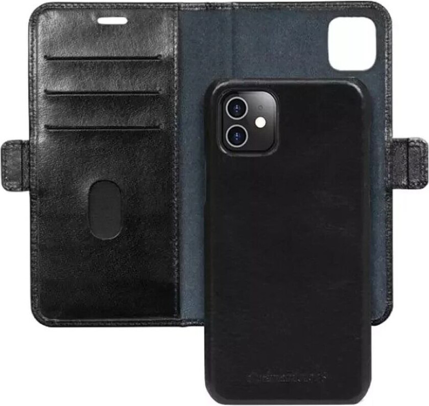 iPhone 12 Mini dbramante1928 Lynge Ekte Skinn Magnetisk Deksel - Svart