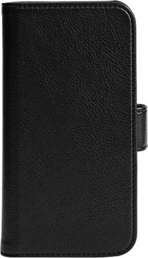 iPhone 12 Mini Kunstskinn Flip Deksel 2-i-1 med Kortholder - Svart