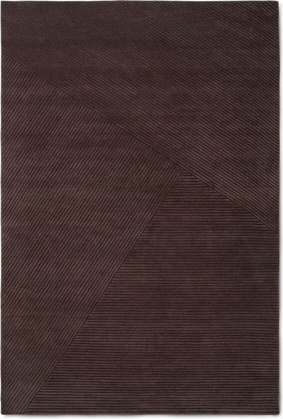 Row gulvteppe stor 200x300 cm Mørkebrun
