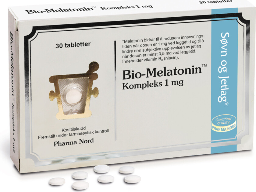 Bio-Melatonin Kompleks 1 mg, 30 stk