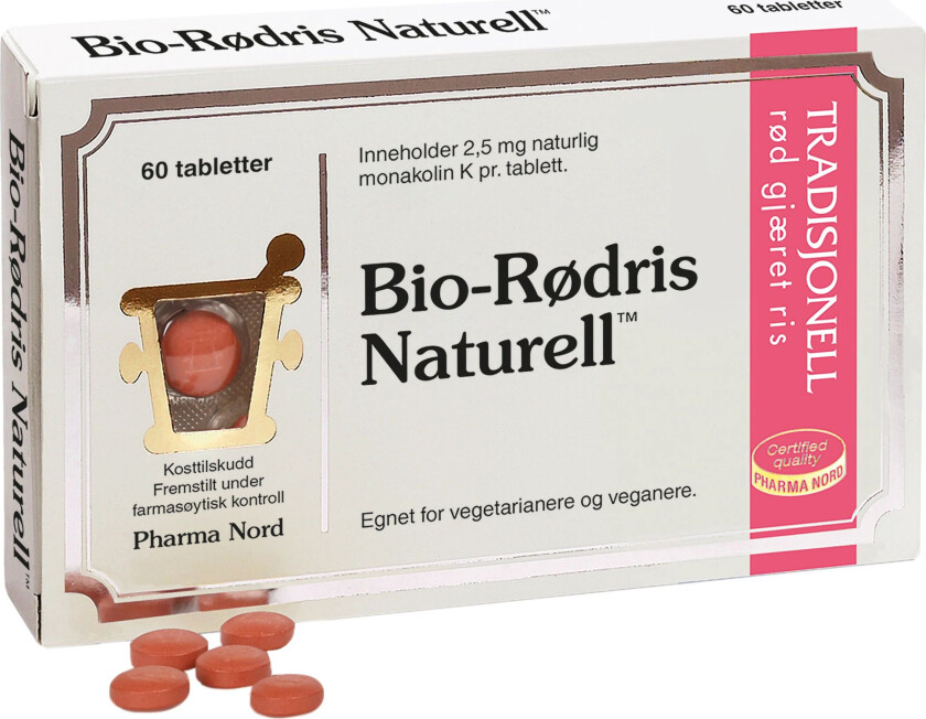 Bio-Rødris Naturell, 60 tabletter