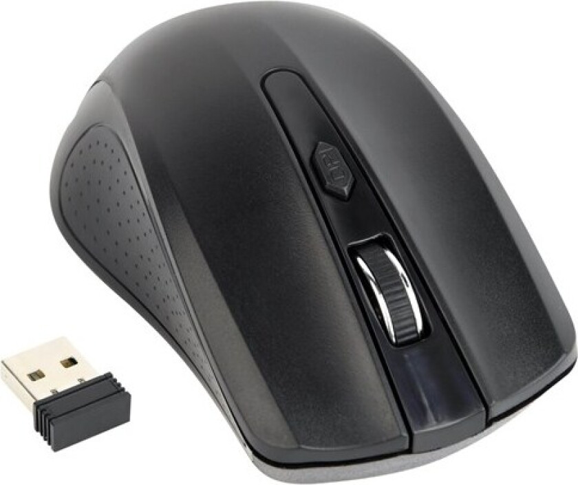 MUSW-4B-04 - mouse - 2.4 GHz - black - Mus - Optisk - 4 - Svart