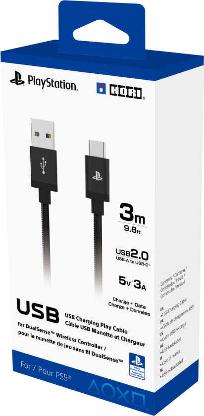 Hori Usb Charging Play Cable Playstation 5 - Usb-A Til Usb-C Ladekabel Dual