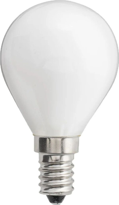 Lyspære E14 LED kule Opal