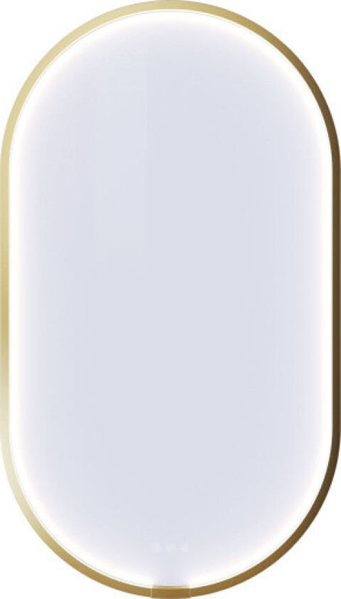 You Moon speil med lys, dæmpbar, 105x60 cm, messing