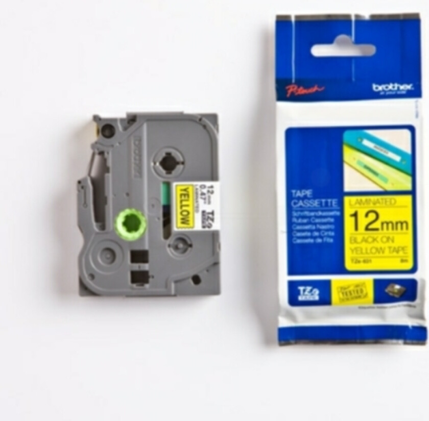 Tape 12mm Tze-631 Svart/gul