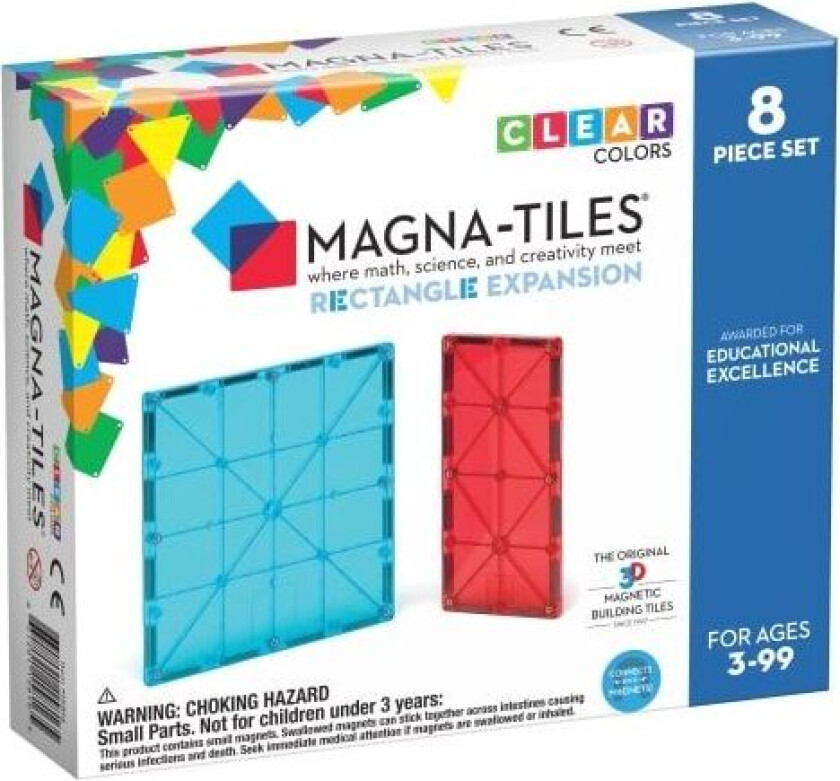 Magna-Tiles Rectangles 8 pcs expansion set