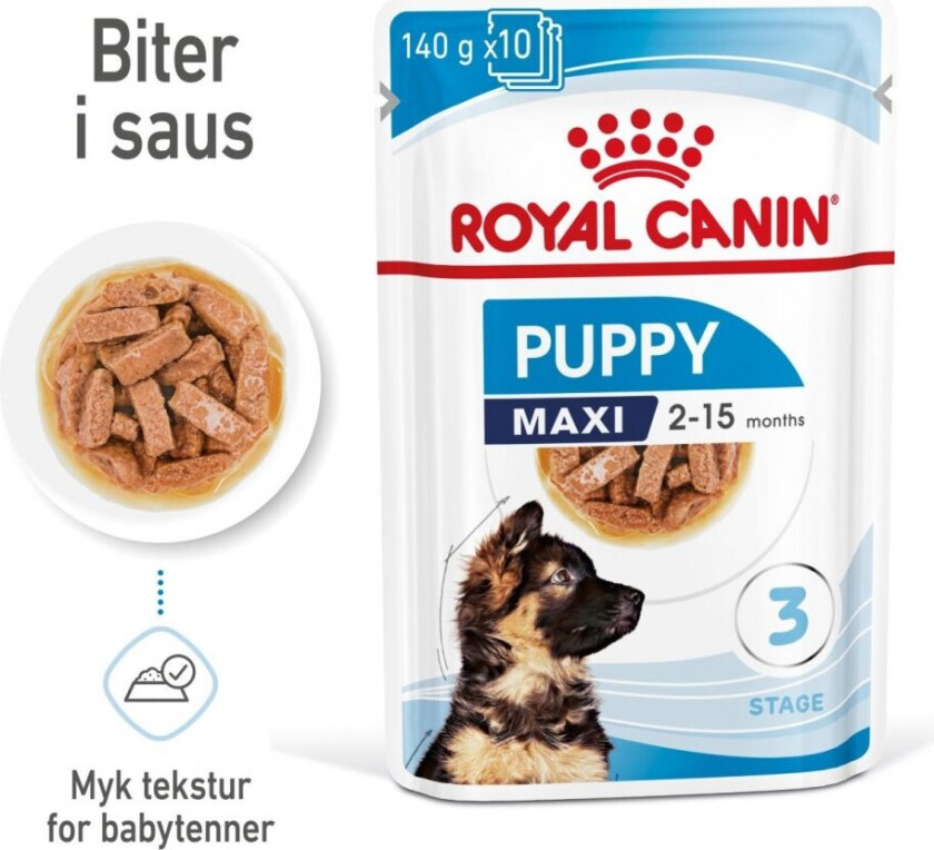 Royal Canin Maxi Puppy våtfôr (10x140g)