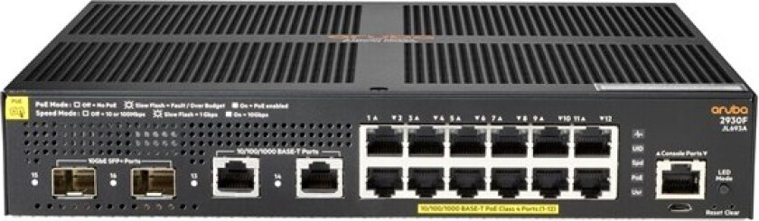 E Aruba 2930F 12G PoE+ 2G/2SFP+