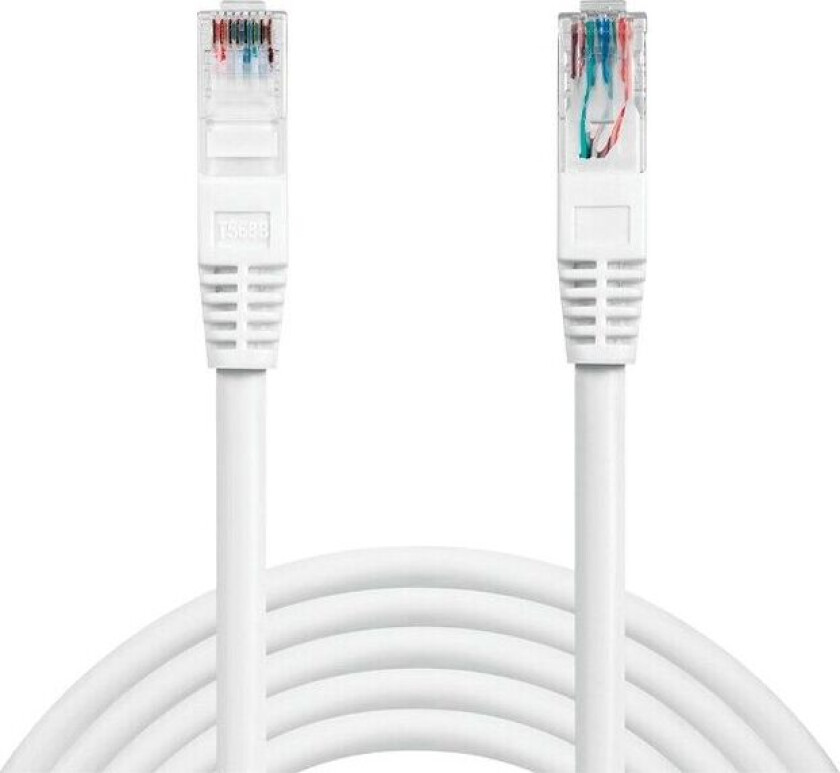 Network Cable UTP Cat6 10 m nettverkskabel Hvit U/UTP (UTP)